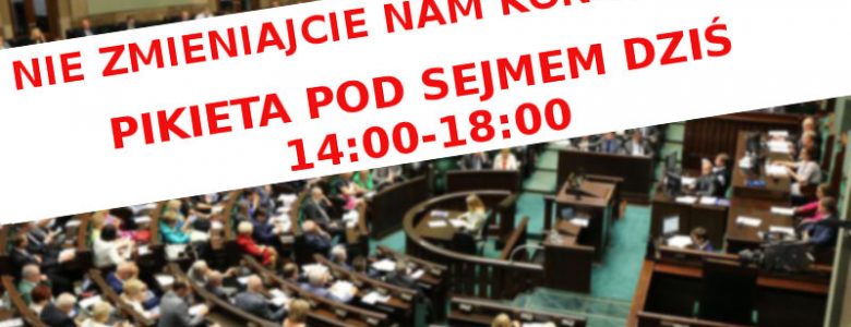 Pikieta KOD przed Sejmem 10.02.2016